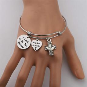 img 1 attached to 🌊 ENSIANTH Baptized Gift: Embrace Your Faith with the 'I Left it in The Water' Bracelet - Inspirational Religious Jewelry, Perfect for Teen Girls