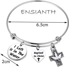 img 3 attached to 🌊 ENSIANTH Baptized Gift: Embrace Your Faith with the 'I Left it in The Water' Bracelet - Inspirational Religious Jewelry, Perfect for Teen Girls