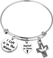 🌊 ensianth baptized gift: embrace your faith with the 'i left it in the water' bracelet - inspirational religious jewelry, perfect for teen girls logo