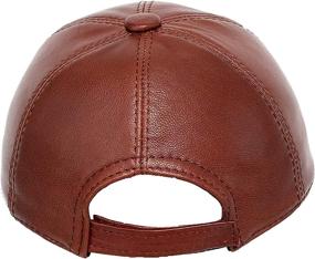 img 2 attached to Mumcu's Leather Baseball Cap: Premium Sheepskin Adjustable Classic in Referee Style - Snapback Dad Hat