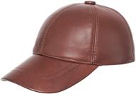 mumcu's leather baseball cap: premium sheepskin adjustable classic in referee style - snapback dad hat logo