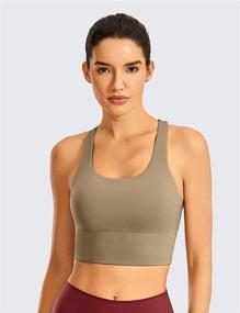 img 3 attached to 🩺 CRZ YOGA Women's Longline Strappy Sports Bras: Comfortable, Wirefree, and Padded Yoga Bra Tops