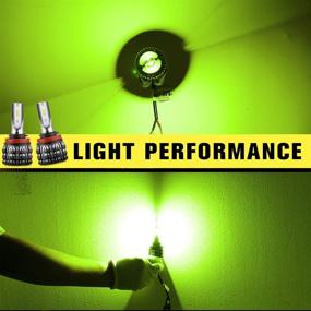 img 3 attached to 🍋 BraveWAY H11 LED Fog Light Bulbs: Upgraded CREE Chips, Green Lemon Beam, 7200 Lumens, IP68 Waterproof - K1-QH-QLM Series