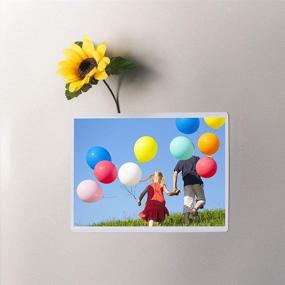 img 2 attached to 📸 HIIMIEI 4x6 Inch Magnetic Photo Frames for Refrigerator - 12 Pack, Scratch-Free Fridge Magnet Picture Sleeves with Removable Film for Optimal Protection