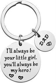 img 4 attached to Fathers Keychain Ill Always Little 1 18X1 18X0 59Inch