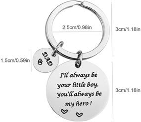 img 3 attached to Fathers Keychain Ill Always Little 1 18X1 18X0 59Inch