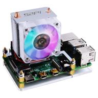 🌬️ geeekpi raspberry pi cooling fan and rgb ice tower cooler with heatsink for raspberry pi 4 model b, 3b+, and 3 model b logo