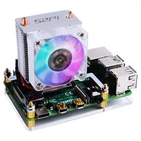 img 4 attached to 🌬️ GeeekPi Raspberry Pi Cooling Fan and RGB ICE Tower Cooler with Heatsink for Raspberry Pi 4 Model B, 3B+, and 3 Model B