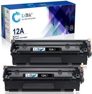 🖨️ lxtek compatible toner cartridge hp 12a q2612a replacement | laserjet 1012 1022 1020 1018 1022n 1010 3015 3050 3030 3052 3055 m1319f printers | 2 black | high yield logo