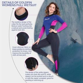 img 1 attached to 🏊 Goldfin Full Wetsuit for Men and Women: 3mm Strength Long Sleeve Neoprene Diving Suit for Water Sports, Kayakboarding, Surfing, Snorkeling - Back Zip Thermal Suit