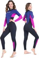 🏊 goldfin full wetsuit for men and women: 3mm strength long sleeve neoprene diving suit for water sports, kayakboarding, surfing, snorkeling - back zip thermal suit logo