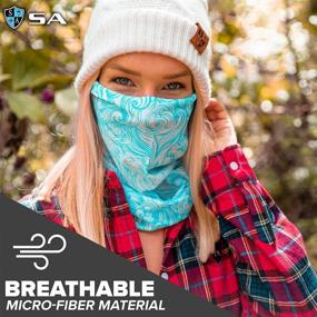 img 2 attached to 🧣 Ultimate Shield Variety: Your Go-To Multipurpose Balaclava Elastic Women's Accessories and Scarves & Wraps