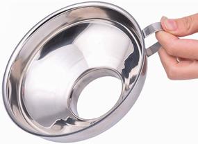 img 2 attached to HOXHA Stainless Steel Wide Mouth Canning Funnel with Handle - Premium Metal Jam Funnel for Regular and Wide Mouth Jars, 5.5-Inch Large Kitchen Funnels, Food Grade Certified