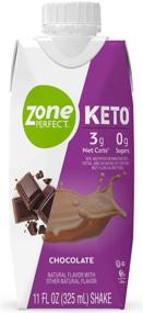 img 4 attached to 🍫 Zone Perfect Keto Shakes: Low Net Carbs, Zero Sugar, MCTs, Hunger Management Snack with 18g Fat & 10g Protein, Chocolate Flavor (12 Count)