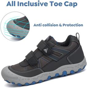 img 2 attached to Mishansha Boys Girls Athletic Hiking 👟 Shoes: Anti-Collision, Non-Slip Outdoor Walking Running Sneakers