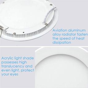 img 1 attached to 💡 Aolyty Ultra Thin 6W LED Ceiling Panel Light: Efficient Downlight for Home, Office, Mall with Low Energy Consumption - Non Dimmable, 6000K Cool White