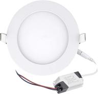 💡 aolyty ultra thin 6w led ceiling panel light: efficient downlight for home, office, mall with low energy consumption - non dimmable, 6000k cool white логотип