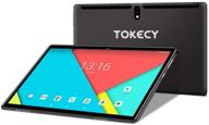 📱 10-inch android 9 tablet by tokecy - quad core, 4gb ram, 64gb rom, 1920x1200 ips hd display, dual 8mp+5mp camera, dual sim phablet with gms, bluetooth, wifi (black) logo