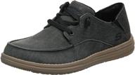 skechers melson volgo canvas moccasin medium men's shoes and loafers & slip-ons logo