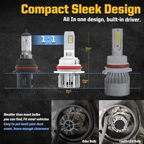 img 1 attached to 💡 LASFIT 9007 HB5 LED Bulbs, High-Performance 6000K Cool White LED Conversion Kit, Upgraded Gen LC Plus, Pack of 2