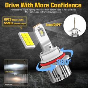 img 3 attached to 💡 LASFIT 9007 HB5 LED Bulbs, High-Performance 6000K Cool White LED Conversion Kit, Upgraded Gen LC Plus, Pack of 2