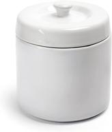 efficient white stoneware grease keeper: store and dispose of grease safely & stylishly logo