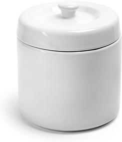 img 4 attached to Efficient White Stoneware Grease Keeper: Store and Dispose of Grease Safely & Stylishly