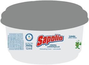 img 3 attached to Sapolio Lavavajilla Lemon + Esponja: Powerful 12.6 Oz Dishwasher Paste with Sponge