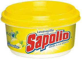 img 4 attached to Sapolio Lavavajilla Lemon + Esponja: Powerful 12.6 Oz Dishwasher Paste with Sponge