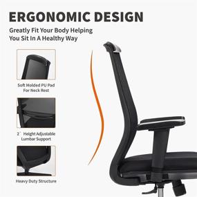 img 1 attached to Ergonomic Office Support Adjustable Comfortable