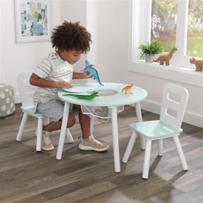 img 3 attached to 🪑 KidKraft Round Storage Table and Chair Set: Convenient and Stylish Kids' Furniture