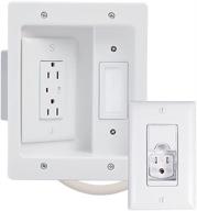 🔌 legrand - onq, white, 5.1, cps306w-v1 legrand, cable management, recessed in wall tv power kit with surge protective outlet for enhanced home office & theater experience, cps306wv1+ logo