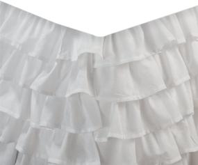 img 1 attached to 🛏️ Enhance Your Bedroom Décor with the Greenland Home Multi-Ruffle Bed Skirt in White - Available in a 15-inch Length for Twin Beds
