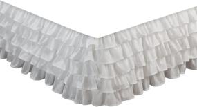 img 2 attached to 🛏️ Enhance Your Bedroom Décor with the Greenland Home Multi-Ruffle Bed Skirt in White - Available in a 15-inch Length for Twin Beds
