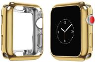 чехол top4cus для apple watch 44 мм золотого цвета - мягкий tpu, антицарапин, легкий, совместим с сериями 6, se, 5, 4, 3/2/1 логотип