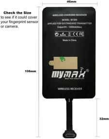 img 2 attached to 💡 Efficient Wireless Charging Receiver for HTC, VIVO and Micro USB-B Devices - MyMAX Type B 1300mA Qi Adapter (Long Version)