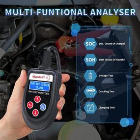 img 2 attached to 🔋 Тестер аккумулятора автомобиля LEICESTERCN 6V 12V, тестер автомобильного генератора, цифровой анализатор аккумулятора для автомобилей, мотоциклов, квадроциклов, внедорожников, лодок, морской техники - тестер системы зарядки и пуска.