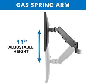 img 1 attached to 🖥️ Mount-It! Full Motion Gas Spring Monitor Wall Mount for Flat Panel Screens Up to 32", Adjustable Bracket with VESA 75 and 100 Compatibility, 17.6 Lbs Capacity, Black