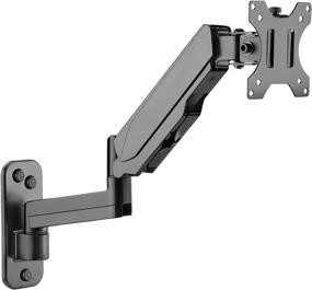 img 3 attached to 🖥️ Mount-It! Full Motion Gas Spring Monitor Wall Mount for Flat Panel Screens Up to 32", Adjustable Bracket with VESA 75 and 100 Compatibility, 17.6 Lbs Capacity, Black