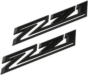 img 4 attached to New Z71 Emblems (2pcs) - Replacement for 2019-2021 Silverado 1500 2500 3500 Decal Badge 84632695 Nameplate OEM (Matte Black)