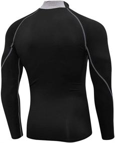 img 3 attached to Spozeal Athletic Turtleneck Compression Shirts Men's Clothing for Active