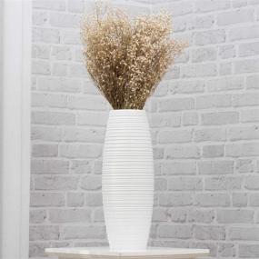 img 4 attached to Leewadee Decorative Vase Inches White
