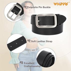 img 2 attached to Women Leather Fashion Buckle WHIPPY Women's Accessories in Belts