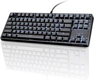 🔥 velocifire tkl02 mechanical keyboard tkl 87 key tenkeyless with brown switches & white led backlit - ideal for copywriters, typists, and programmers logo