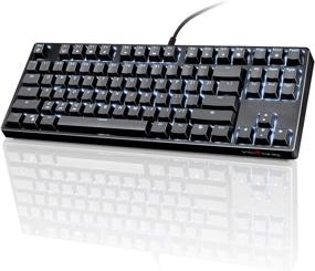img 4 attached to 🔥 VELOCIFIRE TKL02 Mechanical Keyboard TKL 87 Key Tenkeyless with Brown Switches & White LED Backlit - Ideal for Copywriters, Typists, and Programmers