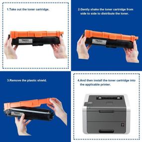 img 3 attached to 🖨️ INK E-SALE 5PK Compatible Toner Cartridge Set for Brother HL-3170CDW HL-3140CW HL-3180CDW MFC-9130CW MFC-9330 CDW MFC-9340CDW Printer - TN221 TN225 TN-221 TN-225 BK C M Y Replacement