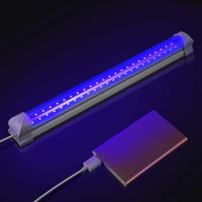 img 2 attached to 🎨 Aplstar UV LED Black Light Bar - 10W Portable Fixture for an Immersive Atmosphere in Neon Art, Blacklight Posters, Halloween Parties