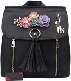 img 4 attached to Fawziya Backpack Shoulder Bag Dark Pink Women's Handbags & Wallets for Fashion Backpacks