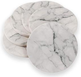 img 4 attached to Absorbent Ceramic Coasters Faux Marble