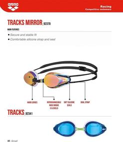 img 1 attached to 🏊 Enhance Your Swim Experience with Arena Tracks Swim Goggles for Men and Women